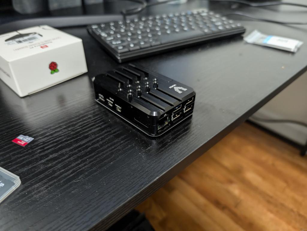 Slick Raspberry Pi 5 case.